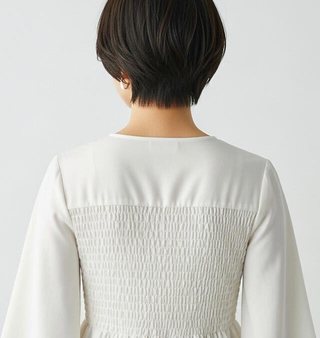 襟足すっきり＆自然な丸みが魅力の大人可愛いショートボブ