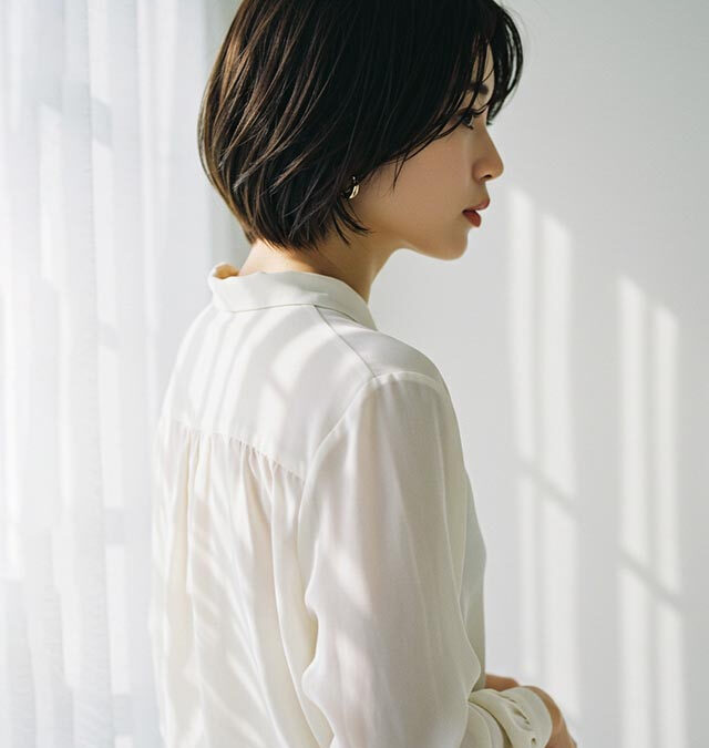 上品で洗練された印象を与えるショートボブスタイル