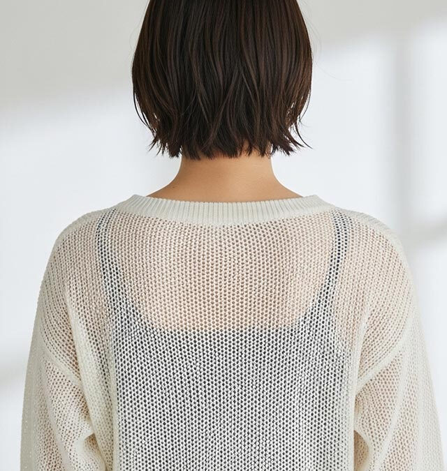 首元すっきりのショートボブスタイル