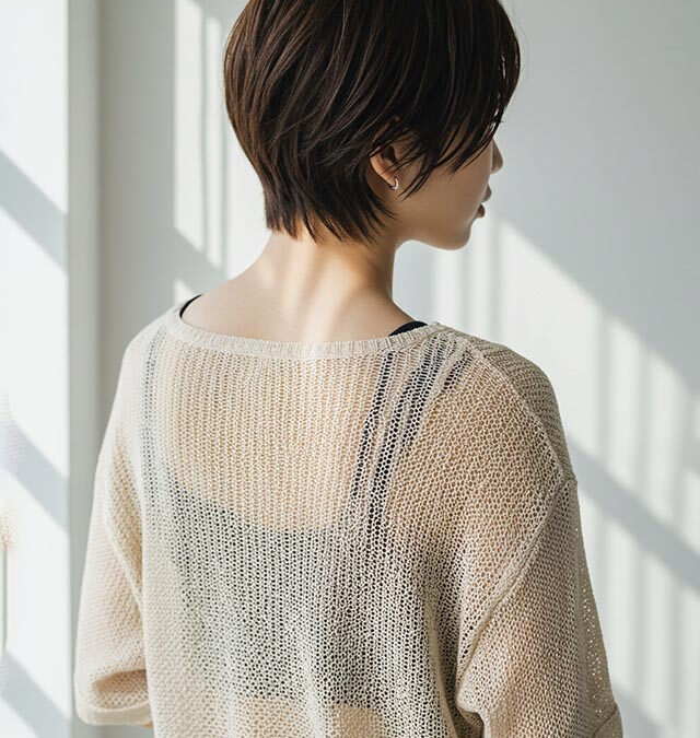 後頭部の丸みが可愛いショートスタイル