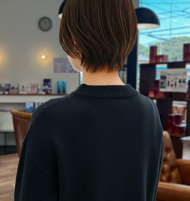 大人レイヤーショートボブ